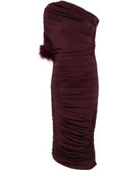 Mugler - One-Shoulder Midi Dress - Lyst