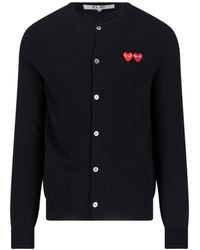 COMME DES GARÇONS PLAY - Heart Motif Button-Down Cardigan - Lyst