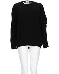 Nude - Relaxed Fit Crew Neck Knit Sweater With Gathered Sleeves - Lyst
