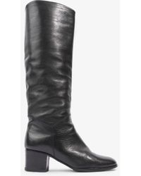 Chanel - Cc Knee High Riding Boots Leather - Lyst