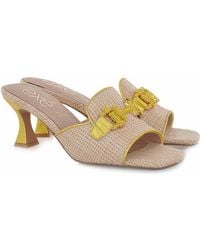 Exe' - Lucia Raffia Sandal - Lyst
