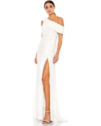 Ieena for Mac Duggal - Foldover Off-the-shoulder Slit Gown - Lyst