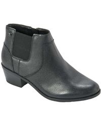 Vionic - Finn Boots Leather Round Toe Ankle Bootie Zap2542 - Lyst