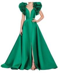 Ashley Lauren - Ruffle Sleeve Prom Dress - Lyst