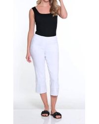 Slimsation By Multiples - Pull-On Ankle Jean With Embroidered Hem Pant - Lyst