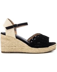 Xti - Raffia Wedge Sandals By - Lyst