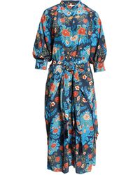 Farm Rio Arabesque Scarf Blue Midi - FINAL SALE main image 1