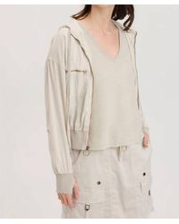 XCVI - Kamey Distressed Bomber Jacket With Hood - Lyst