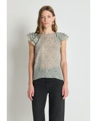 Nation Ltd - Sarina Ruffle Sleeve Top - Lyst