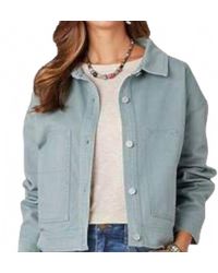 Democracy - Long Sleeve Button Down Utility Pocket Jacket - Lyst