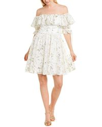 THEIA - Off-the-shoulder Cocktail Dress - Lyst