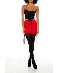 Forever 21 - Mesh Drawstring Mini Skirt - Lyst