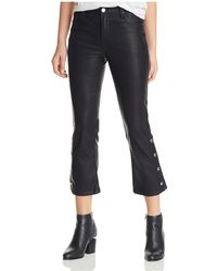 Blank NYC - The Varick Faux Leather Flared Cropped Pants - Lyst