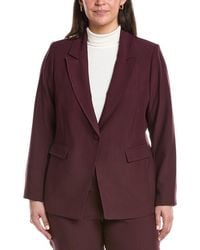 Tahari - Plus Solid Blazer - Lyst