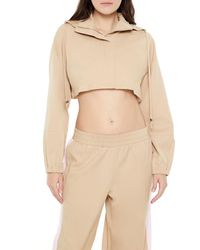 Forever 21 - Hooded Zip-Up Cropped Jacket - Lyst