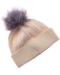 Amicale Cashmere - Winding Cable Cuff Wool & Cashmere-Blend Hat - Lyst