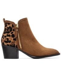 Xti - Suede Heeled Ankle Booties By - Lyst