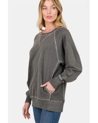 TRUEDAMES - Round Neck Long Sleeve Sweatshirt - Lyst