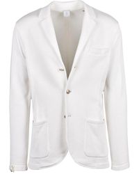 Eleventy - Knitted Cotton Blazer Jacket - Lyst