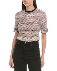 Missoni - Zig Zag Patterned Cropped Knit Top - Lyst