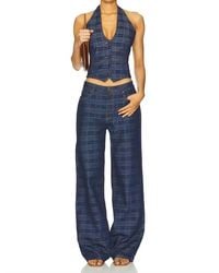 Lioness - Acid Wash Plaid Jean - Lyst