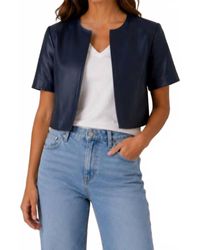 J. Society - Vegan Short Sleeve Collarless Jacket - Lyst