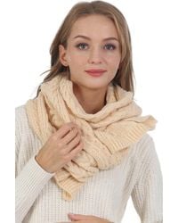 TRUEDAMES - Solid Color Cable Knitted Scarf - Lyst