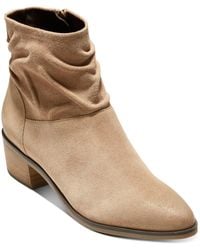 Cole Haan - Maple Booties Faux Suede Pointed Toe Ankle Boots - Lyst