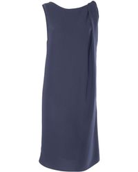 P.A.R.O.S.H. - Sleeveless Evening Dress With Draped Detail - Lyst