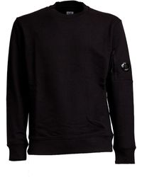 C.P. Company - Diagonal Raised Fleece Crew Neck Lens Sweatshirt - Lyst