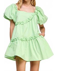 Strut & Bolt - Asymmetric Ruffle Mini Dress - Lyst