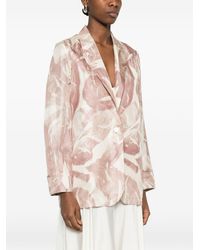 Alysi - Printed Single-Breasted Jacket - Lyst