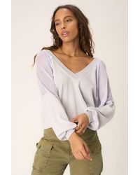 Project Social T - Harley Seamed V-Neck Pullover - Lyst