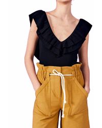 DELUC - Ruffled Detail Bodysuit - Lyst