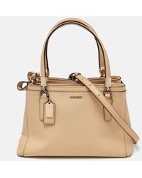 COACH - Leather Mini Christie Carryall Double Zip Tote - Lyst