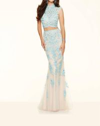 Mori Lee - Beaded Lace Gown - Lyst