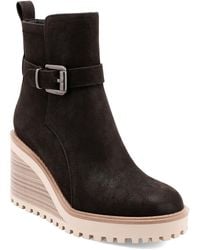MIA - Cleste Buckle Manmade Wedge Boots - Lyst