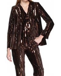 Vilagallo - The Heather Velvet Sparkler Blazer - Lyst
