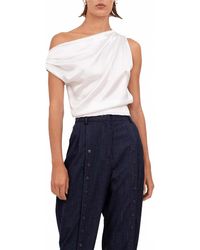NonChalant Label - Adelina Asymmetrical Crop Top - Lyst
