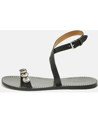 Isabel Marant - Leather Eldory Ankle Strap Flat Sandals - Lyst