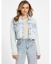 Guess Factory - Lyra Cropped Denim Jacket - Lyst