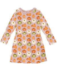 KICKEE - Girl's Long Sleeve Twirl Dress With Pockets - Lyst