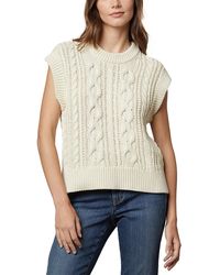 Velvet By Graham & Spencer - Cable Knit Pullover Tank Top Sweater - Lyst