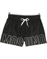 Moschino - Logo Print Drawstring Swim Shorts - Lyst