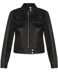 Infinity Leather - Plain Moto Biker Jacket-Braga - Lyst