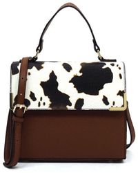 Fashnzfab - Colorblock Top Handle Satchel - Lyst