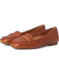 Vionic - Hayes Flats Leather Square Toe Loafer Shoes Hawk1876 - Lyst