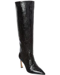 Alexandre Birman - Kyra 85 Patent Croc-Embossed Leather Knee-High Boot - Lyst