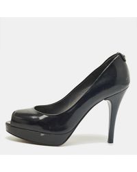 Stuart Weitzman - Patent Leather Peep Toe Pumps - Lyst
