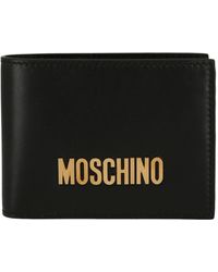 Moschino - Logo Hardware Leather Bifold Wallet - Lyst